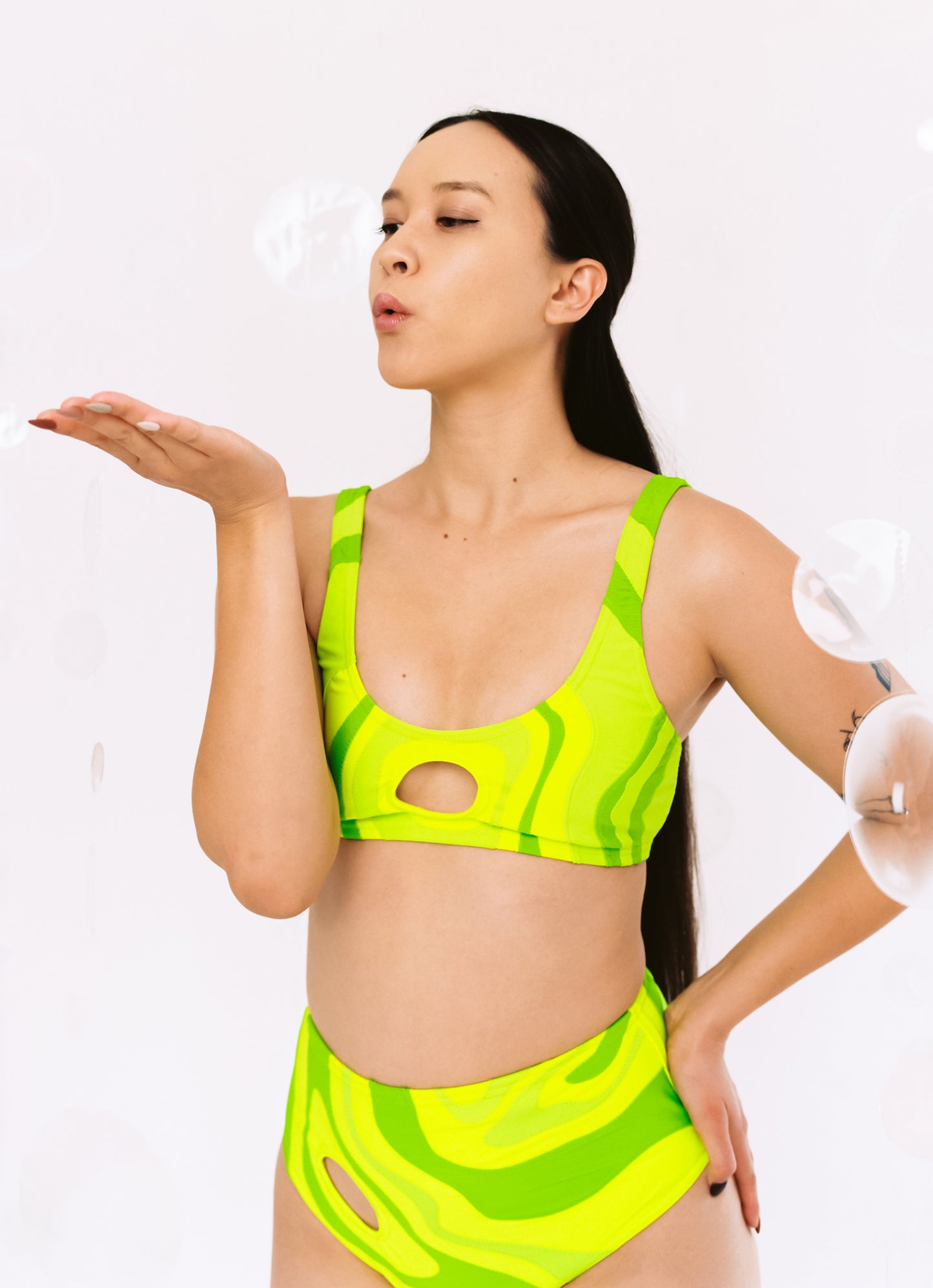 Marble Bikini Top