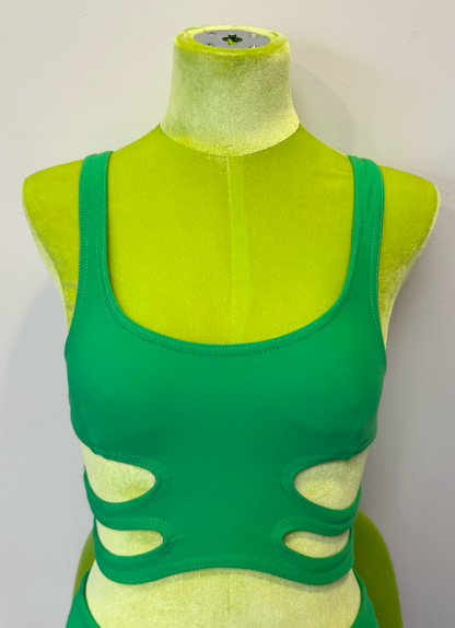 *SAMPLE* Ribs Bikini Top, Emerald Green, S