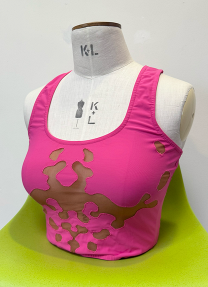 *SAMPLE* Pink Blot Bikini Tank, XL