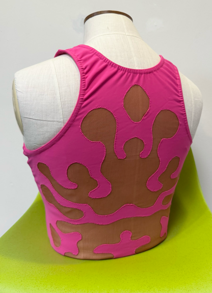 *SAMPLE* Pink Blot Bikini Tank, XL