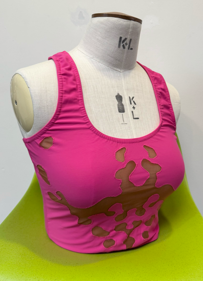 *SAMPLE* Pink Blot Bikini Tank, XL