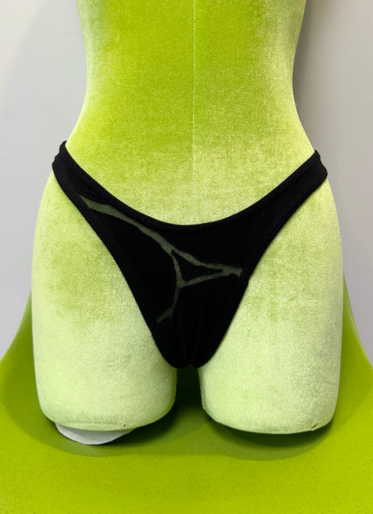*SAMPLE* Black Kintsugi Thong, XS