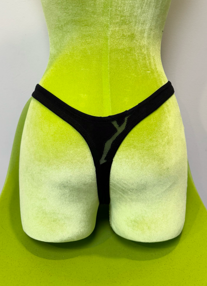 *SAMPLE* Black Kintsugi Thong, XS