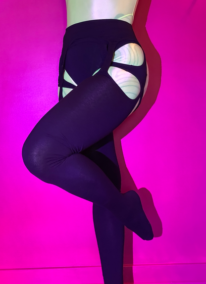 *SAMPLE* Black Suspender Stockings, S