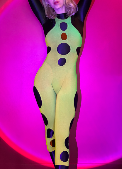 *SAMPLE* Apple Green Holey Unitard, S